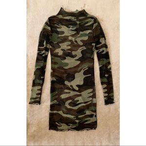 Sheer Camo Dress